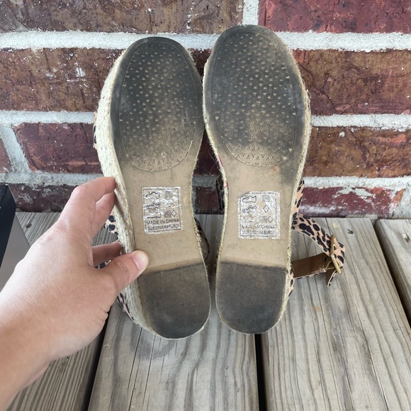 Ladies Qupid Big Bang Tan Leopard Print Platform Sandals With Box Size 6 - Picture 9 of 13